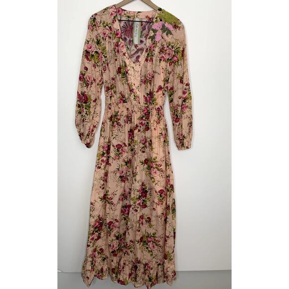 Aratta Silent Journey Softness Antique Rose Maxi Dress Womens Pink Medium - Picture 2 of 16